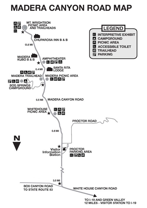 Madera Canyon Road Map