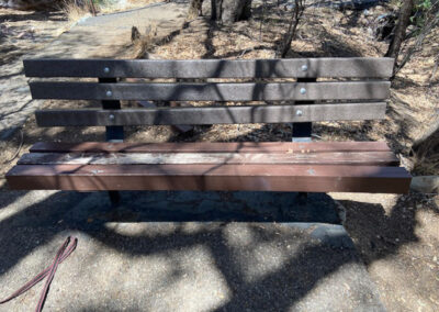Bench with old and new boards